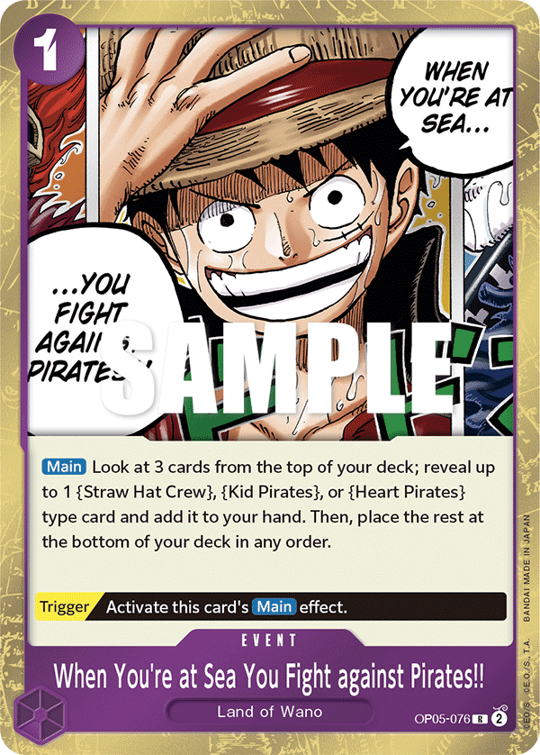 When You're at Sea You Fight against Pirates!! — OP05-076 OP05-076