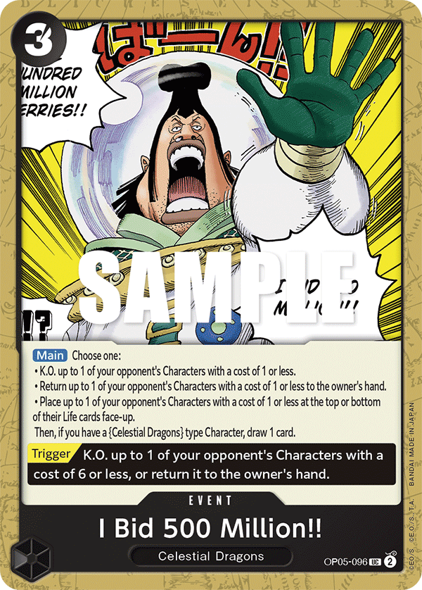 I Bid 500 Million!! — OP05-096 OP05-096