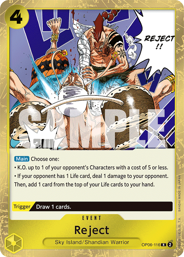 Reject — OP06-116 OP06-116