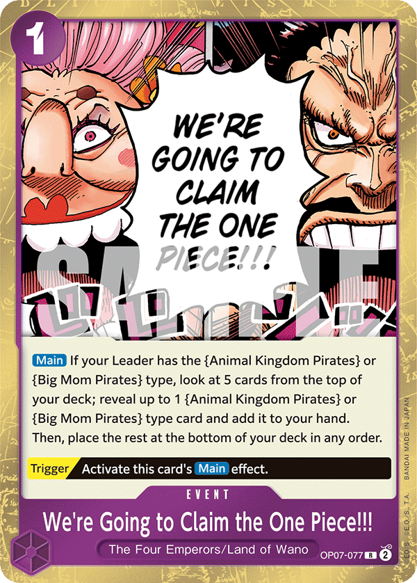 We're Going to Claim the One Piece!!! — OP07-077 OP07-077