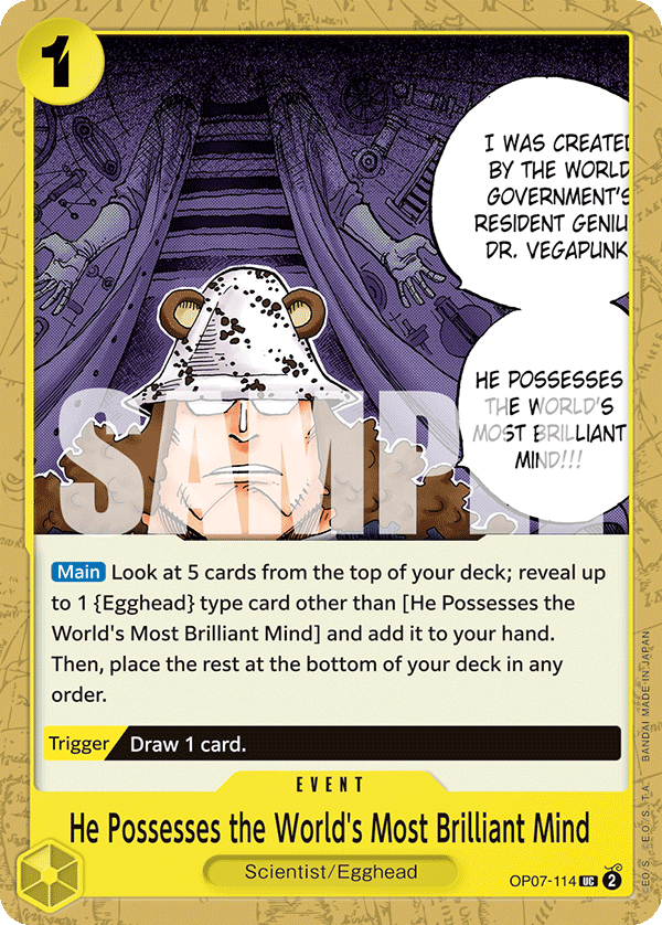 He Possesses the World's Most Brilliant Mind — OP07-114 OP07-114