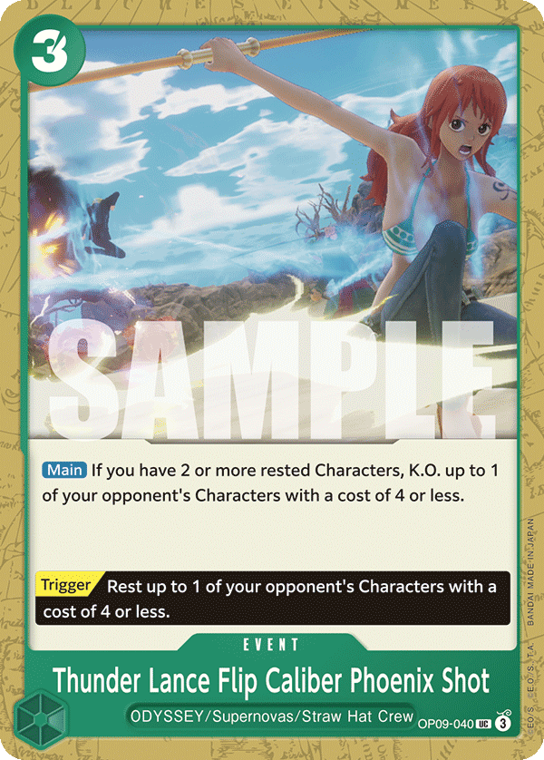 Thunder Lance Flip Caliber Phoenix Shot — OP09-040 OP09-040
