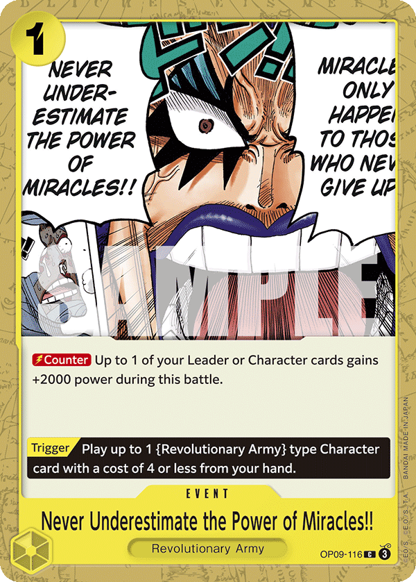Never Underestimate the Power of Miracles!! — OP09-116 OP09-116