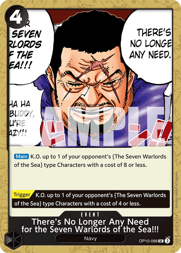 There’s No Longer Any Need for the Seven Warlords of the Sea!!! — OP10-096 OP10-096