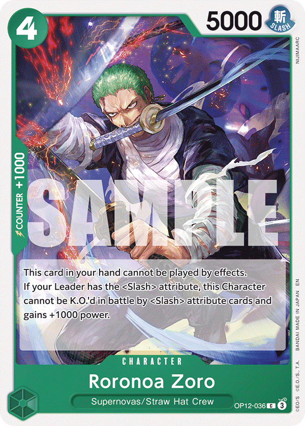 Roronoa Zoro — OP12-036 OP12-036