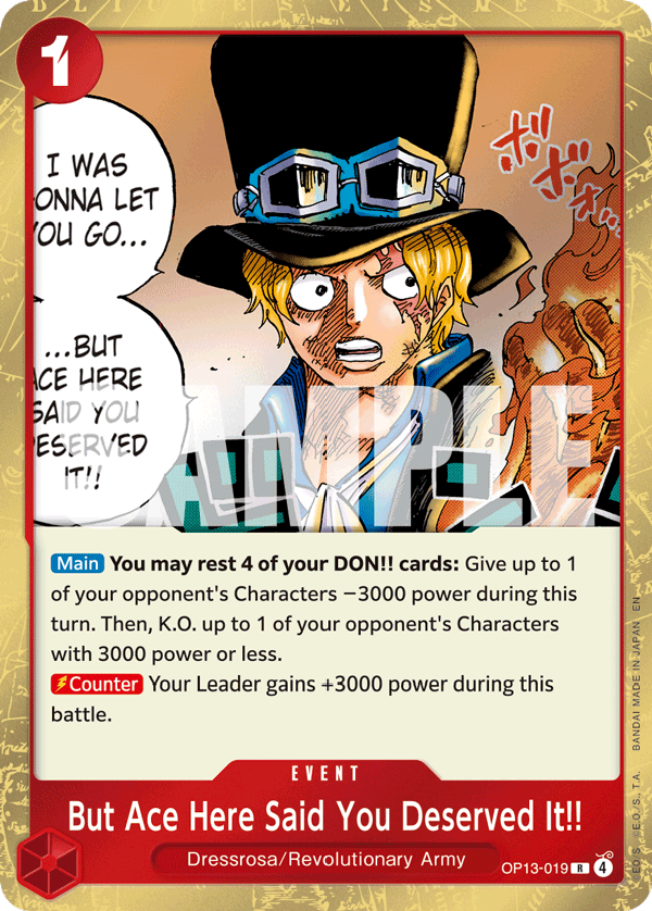 But Ace Here Said You Deserved It!! — OP13-019 OP13-019