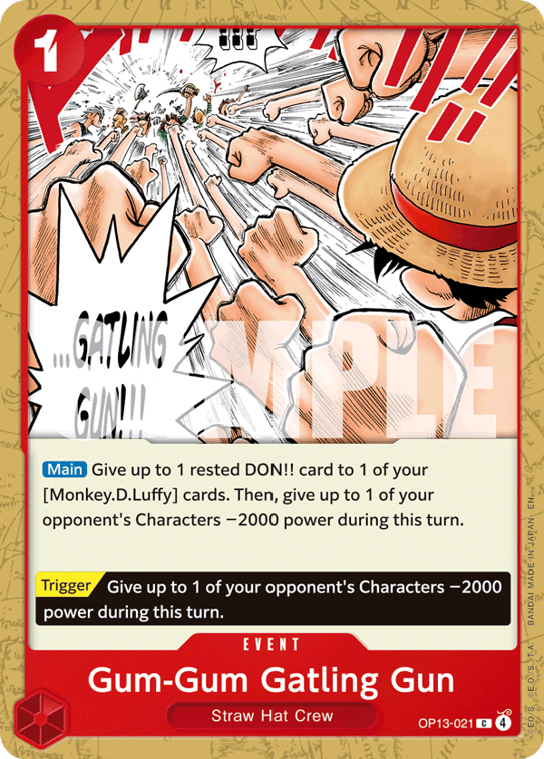 Gum-Gum Gatling Gun — OP13-021 OP13-021