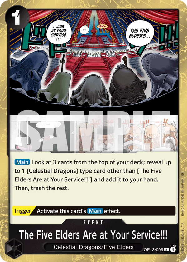 The Five Elders Are at Your Service!!! — OP13-096 OP13-096