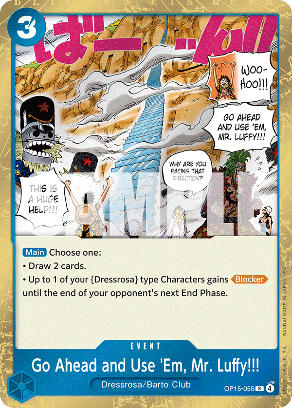 Go Ahead and Use 'Em, Mr. Luffy!!! — OP15-055 OP15-055